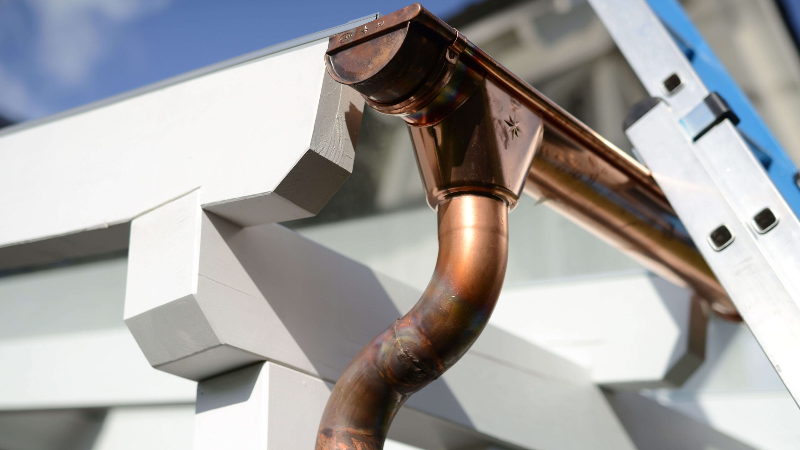 High-end copper gutters with a seamless design for residential properties in Round Rock